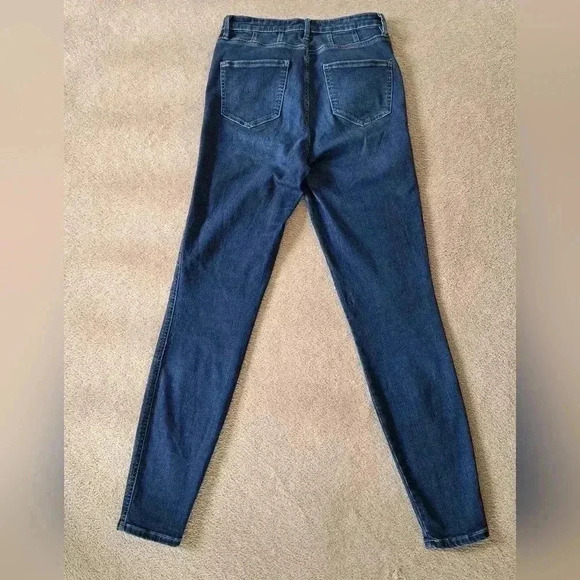 Reitmans R Jeans 29 Tall/Long Super High Rise Skinny  Blue Denim Stretch Cotton - Picture 3 of 10